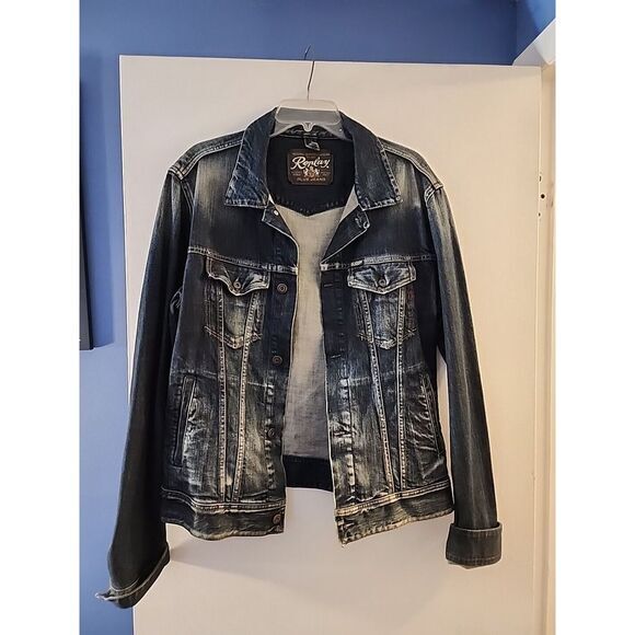 Replay Jackets & Blazers - Vintage replay wv830 denim womens jacket Distressed sz Large Made In Italy Asolo